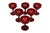 Mid-Century Modern Mid Century Modern Ruby Glass Margarita Glasses, Set of 6 For Sale - Image 3 of 5