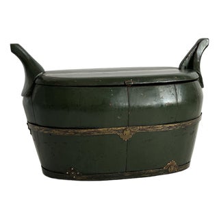 Antique Chinese Lacquered Wooden Storage Box For Sale