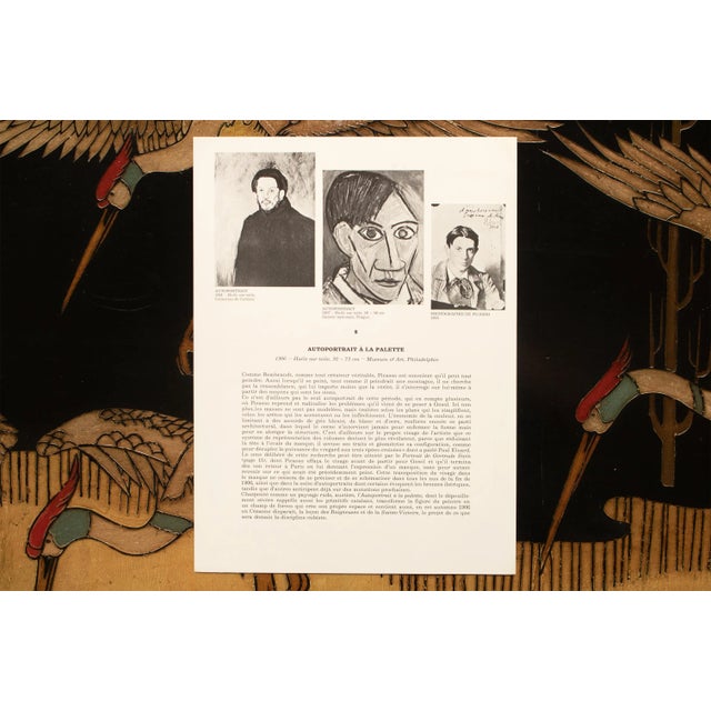 1971 After Pablo Picasso "Self-Portrait", Period Parisian Full-Color Print For Sale In Dallas - Image 6 of 8