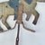 Antique Folk Art Sheet Metal Rider on Horse/Mule Toy/Sculpture, Hand Painted For Sale - Image 12 of 13