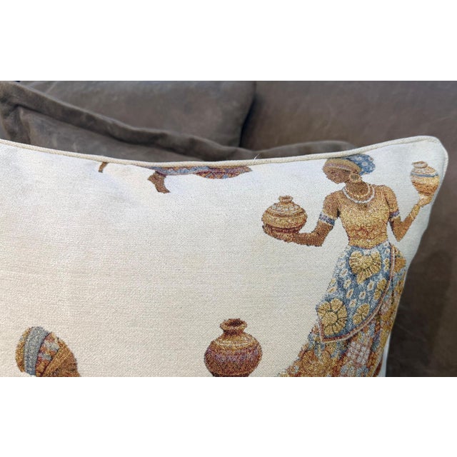 Textile Woven African Women Cushion Cover For Sale - Image 7 of 14