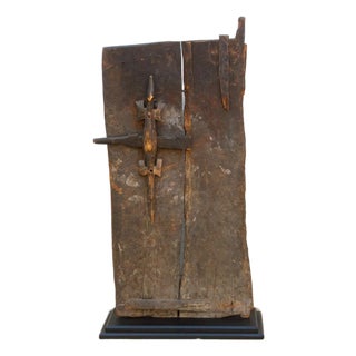 Ancient Primitive Bamana Ta-Koy Lock African Door For Sale