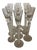 Mid Century Stuart Crystal “Iona” Long Stem Cordials - Set of 10 For Sale