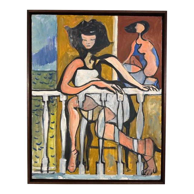 1960s Abstract Figural Painting by Rex Ashlock For Sale