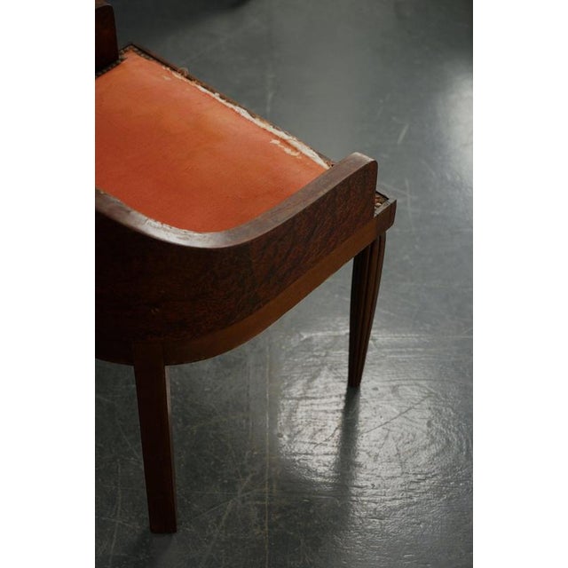 Brown Art Deco Accent Chair, 1930s For Sale - Image 8 of 14