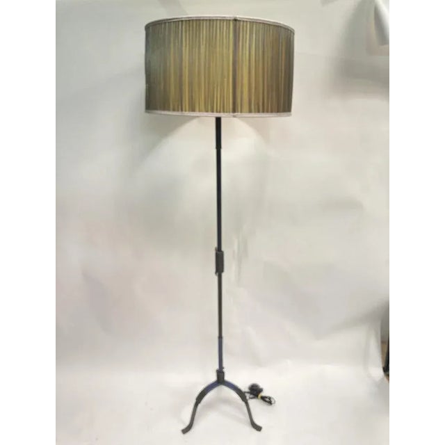 Leather Sheathed Floor Lamp by Jacques Adnet, 1950s For Sale - Image 9 of 9