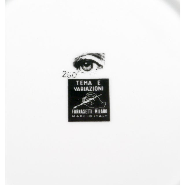 Ceramic Fornasetti Tema E Variazioni Porcelain Wall Plate No. 260, the Snail For Sale - Image 7 of 8