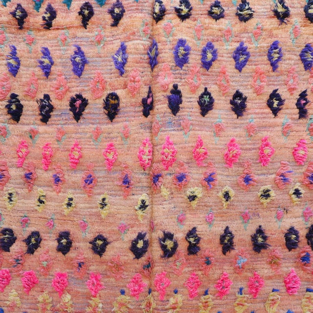 1980s Moroccan Handknotted Pink Rug - 5'8" X 14'1" Ft For Sale In Cleveland - Image 6 of 7