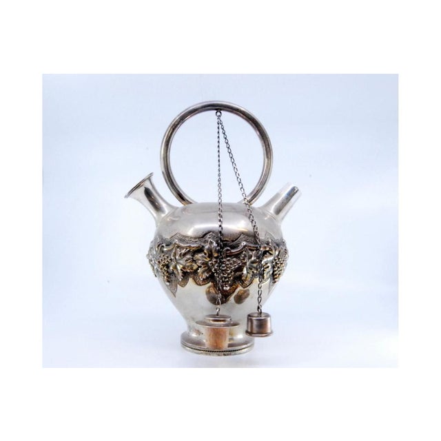 Silver Wine Jug with Grapes and Vines Reliefs For Sale - Image 5 of 11
