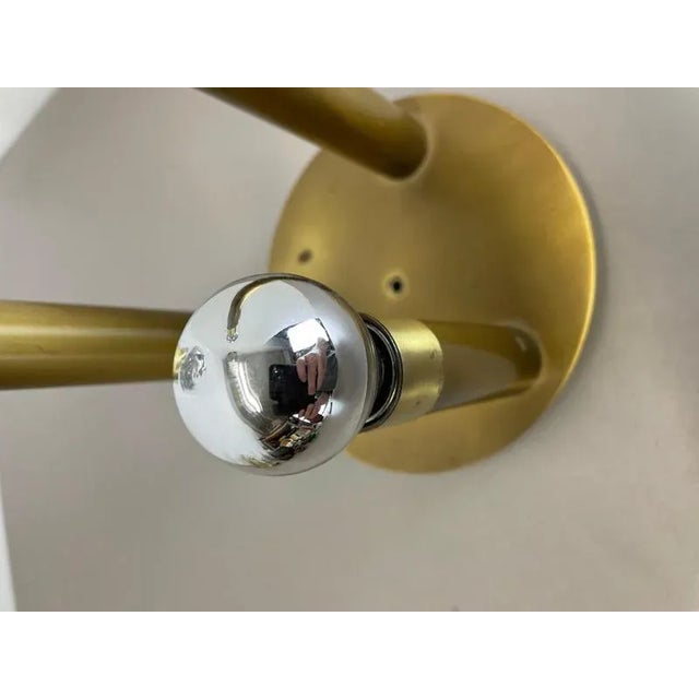 Gio Ponti Space Age Italian Brass Atomic Ceiling Light by Gio Ponti, Italy, 1970s For Sale - Image 4 of 18