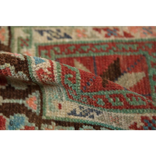 1960s Vintage Distressed Oushak Square Rug Mat - 1'7" x 1'8" For Sale - Image 5 of 7