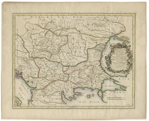 Antique Map of the Region Around the Baltic Sea by Cordier, 1670