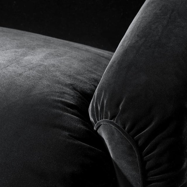 Not Yet Made - Made To Order Flo Four-Seater Black Fabric Sofa by Lorenza Bozzoli For Sale - Image 5 of 6
