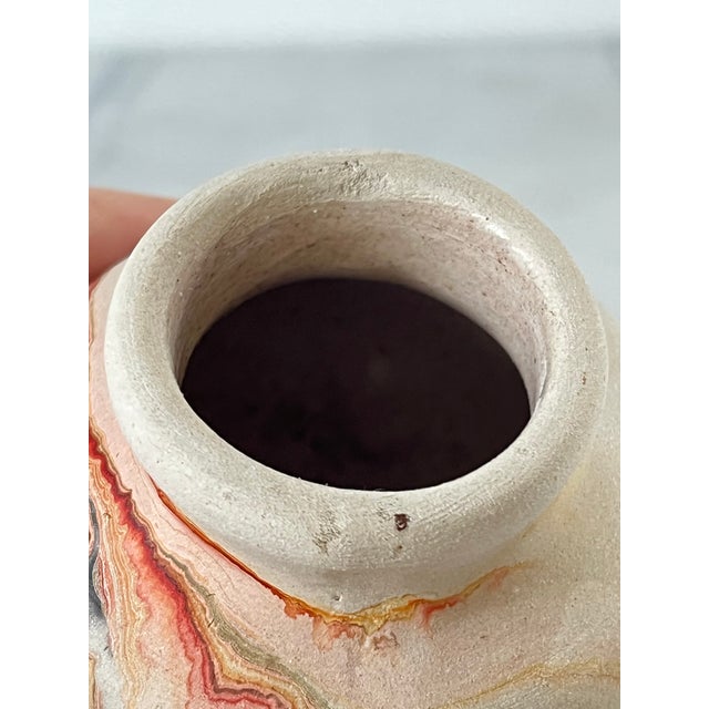 Vintage Nemadji Swirl Pottery Bud Vase For Sale - Image 10 of 12