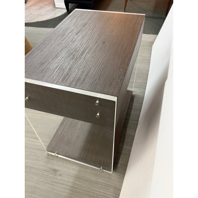Brownstone Dalton Nightstand, Lucite For Sale - Image 10 of 11
