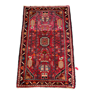 1990s Handwoven Persian Karajeh Area Rug 2'0" X 3'4"