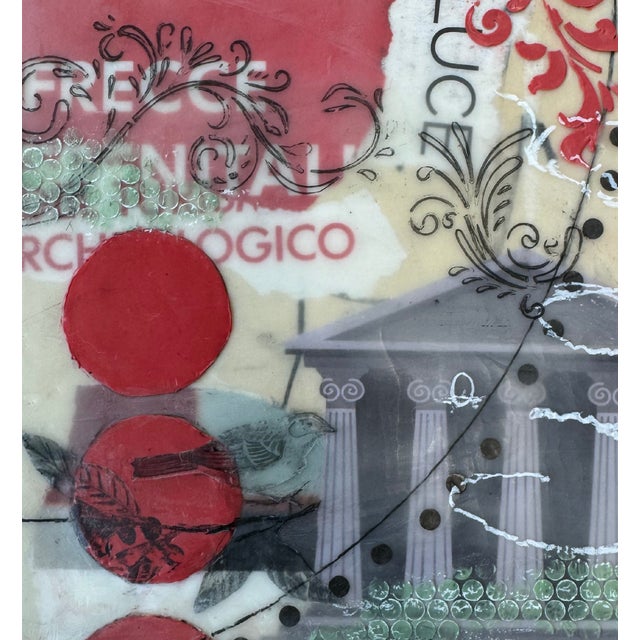 Inspired by Rome #1 by Therese Cook Encaustic on wood, 8x8"