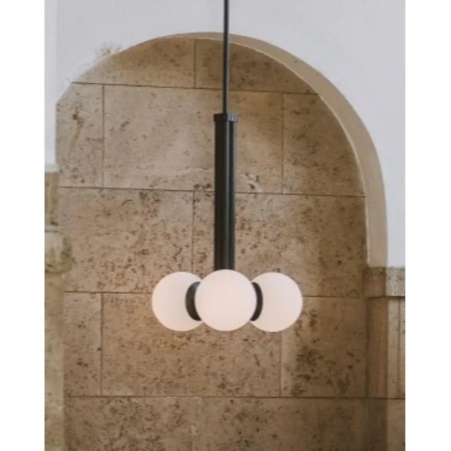 Tubular Md Black Pendant Light by Schwung For Sale - Image 6 of 9