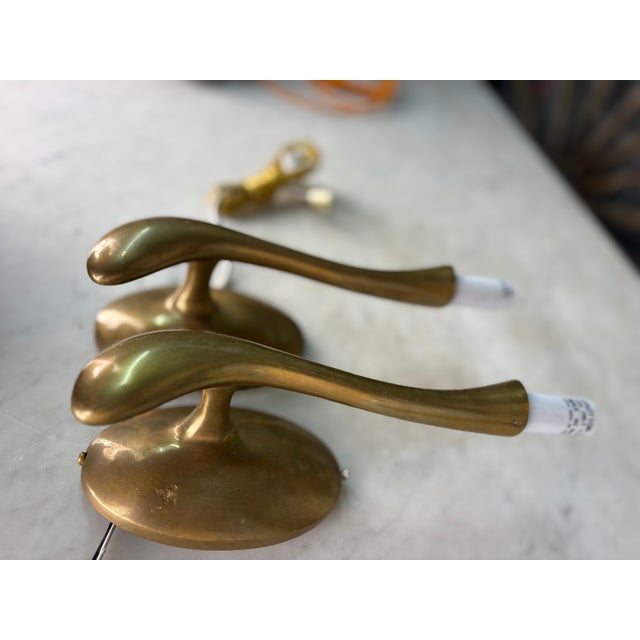 2020s Modern Brass Candelabra Wall Sconce Pair For Sale - Image 5 of 7