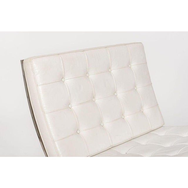 White Mid Century White Barcelona Chairs by Mies Van Der Rohe for Knoll, 1970s For Sale - Image 8 of 17