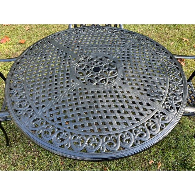 2010s Beautiful Aluminum Patio Set Table and 6 Chairs **** For Sale - Image 5 of 8