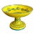 Vintage Yellow Italian Pottery Tazza Compote For Sale