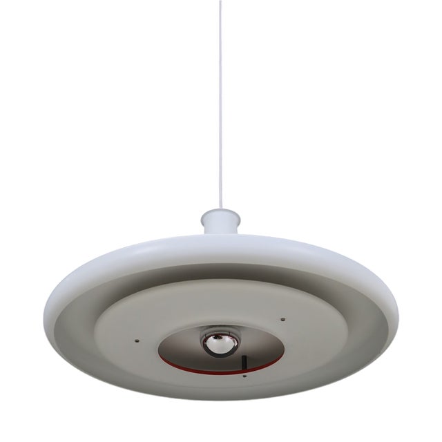 Large Danish Optima Hanging Lamp by Hans Due for Fog & Mørup, 1970s For Sale