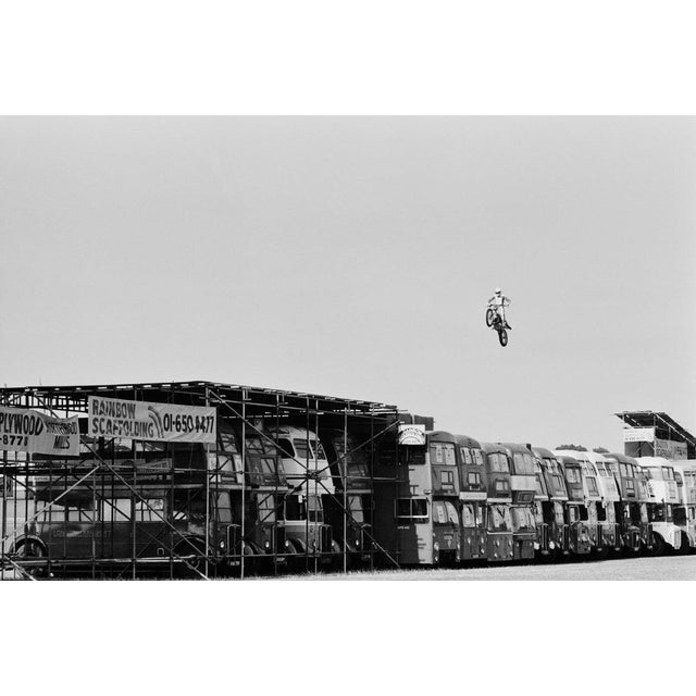 Chris Bromham Welsh stunt man Chris Bromham in action, UK, 30th August 1983. (Photo by Steve Wood/Daily Express/Hulton...