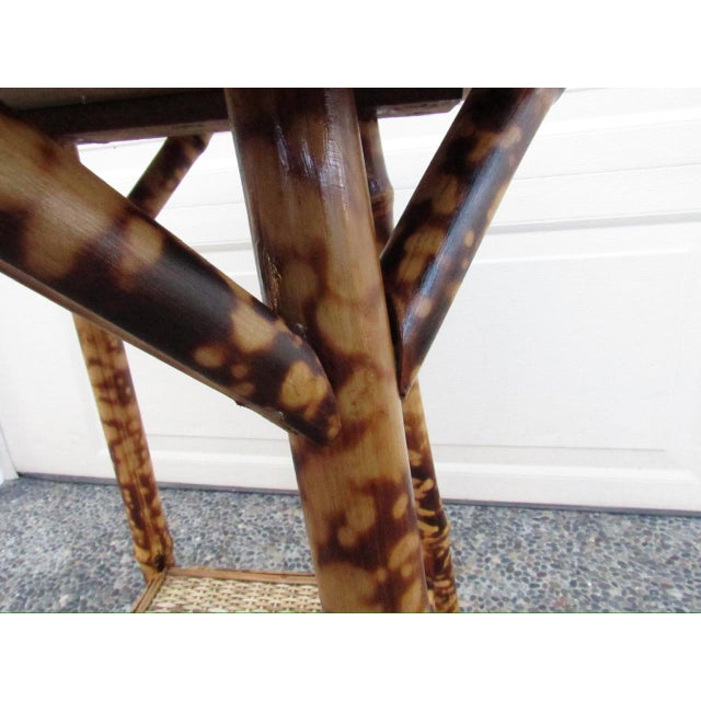 Antique English Tiger Bamboo Table. For Sale - Image 13 of 16