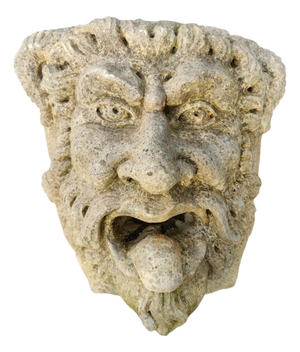 20th Century Mask with Marble Keystone