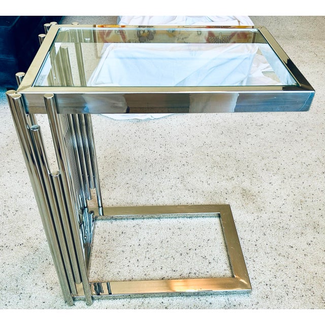 Art Deco Art Deco Chrome Side Tables, Pair For Sale - Image 3 of 7