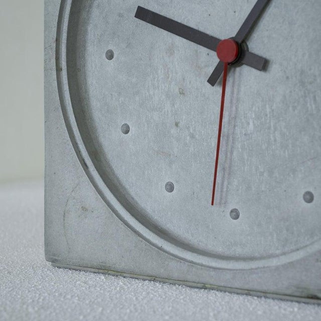 Gold Kuno Prey Concrete Clock by Danese Milano, 1986 For Sale - Image 8 of 10