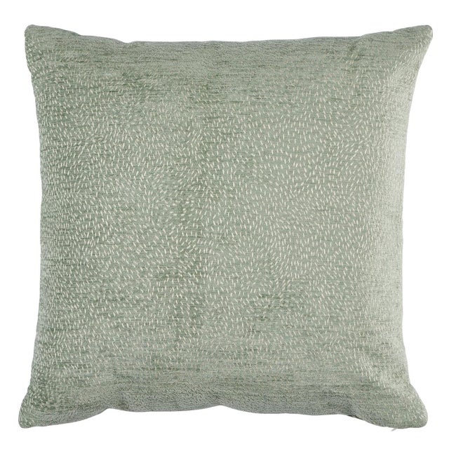 Mid-Century Modern Schumacher X Caroline Z Hurley Menemsha 20" Pillow in Mineral For Sale - Image 3 of 3