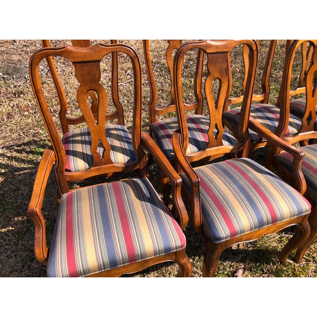 French Country Provincial Ethan Allen Dining Room Set 9 Pieces Chairish