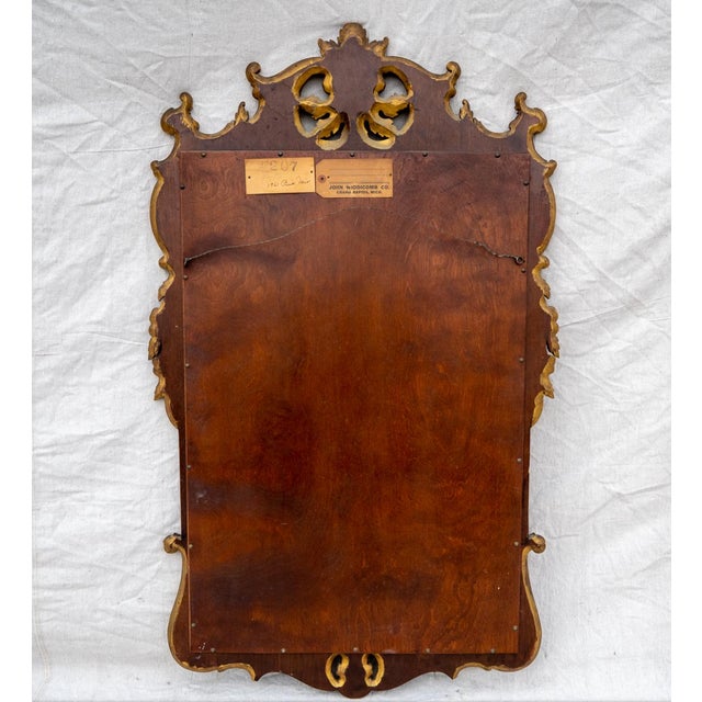 John Widdicomb 1960s Hollywood Regency Giltwood + Walnut Mirror by John Widdicomb For Sale - Image 4 of 6