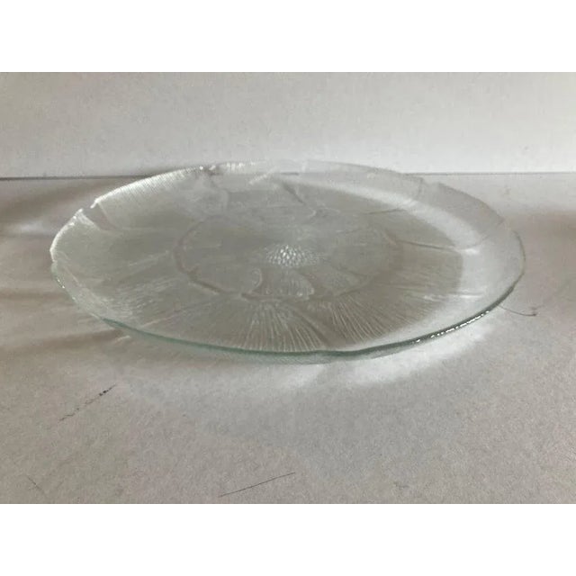 Mid-Century Modern 1990's Vintage Sand Dollar Glass Serving Plate For Sale - Image 3 of 5