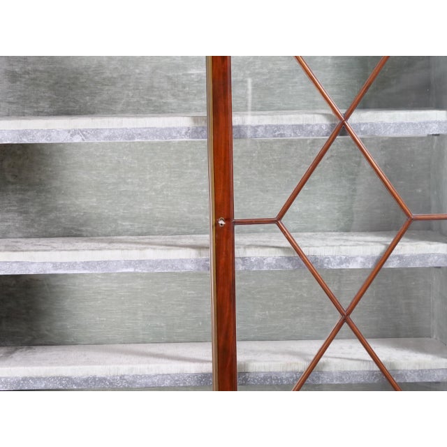Chippendale Style 19th Century Mahogany Two-Part Bookcase Cabinet on Stand For Sale - Image 10 of 15