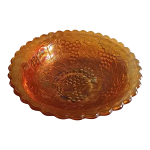 1950s Indiana Glass Marigold Carnival Glass Berry Bowl