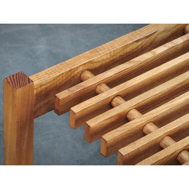 1960s Mid-Century Ash Wood Plant Stand, Former Czechoslovakia, 1960s For Sale - Image 5 of 10