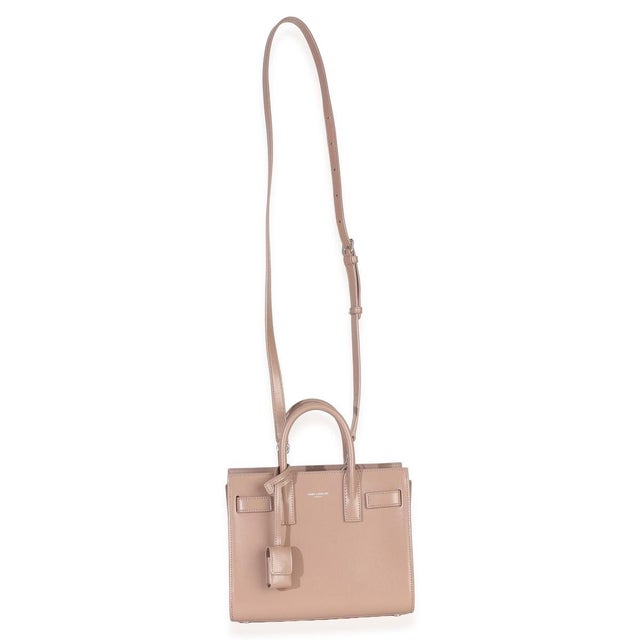 2020s Beige Smooth Leather Nano Classic Sac De Jour For Sale - Image 5 of 6