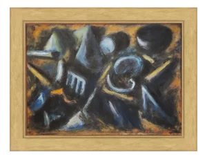 Roberto Barni, Domestic Geometries, 1980s, Mixed Media on Canvas