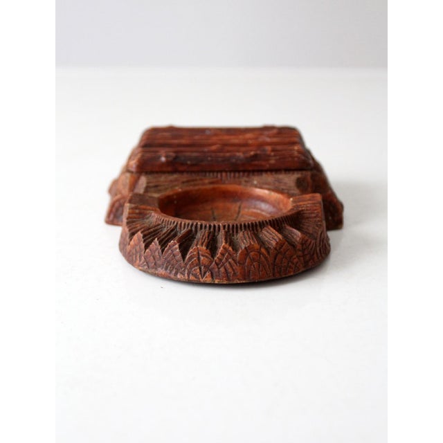 Vintage 1950s Multi Products Faux Bois Dresser Box and Ashtray For Sale - Image 9 of 15
