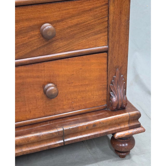 Antique 19th Century Flame Mahogany High Victorian Scotch Chest For Sale - Image 12 of 17