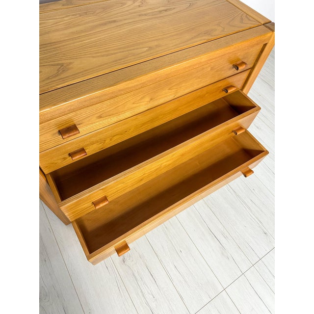 Vintage French Chest of Drawers in Elm from Maison Regain, 1960s For Sale - Image 6 of 13