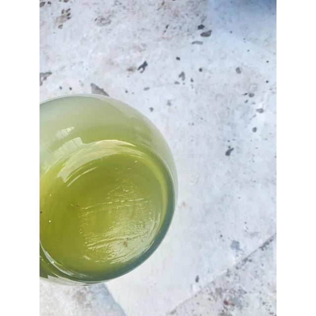 Green Opaline Vase, Italy, 1960s For Sale - Image 3 of 11
