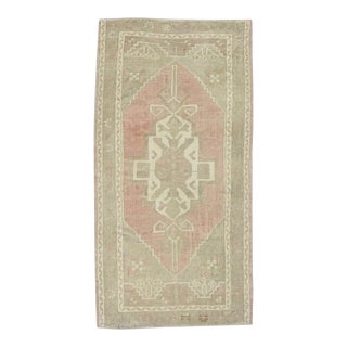 Oriental Hand Knotted Rug Turkish Mini Rug 1'9" x 3'6" For Sale