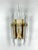 Mid-Century Modern Large Sconces in Glass and Gilded Brass from Sciolari, 1970s, Set of 2 For Sale - Image 3 of 9