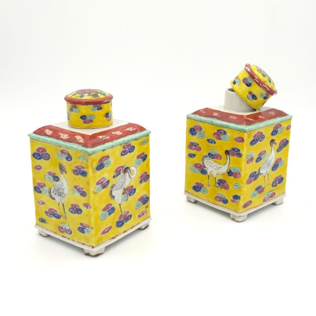Pair of Chinese Export Tea Caddies, Probably Republic Period For Sale - Image 4 of 12