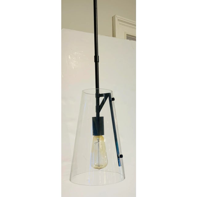 2010s Modern Metal and Glass Pendant Light For Sale - Image 5 of 5