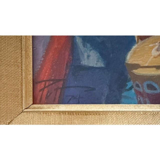 Paper "Indian Drummer" (1974) Gouache on Paper by Donald Putnam (1925-2007) For Sale - Image 7 of 9
